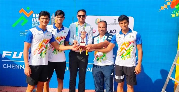 मरू प्रदेश राजस्थान पहली बार खेलो इंडिया राष्ट्रीय तैराकी प्रतियोगिता में पुरुष वर्ग में सेकंड रनर अप