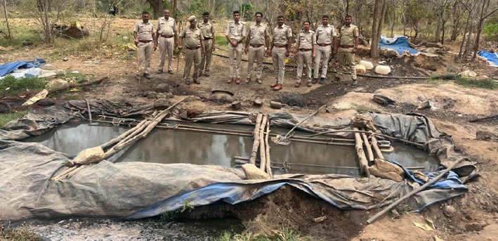 अवैध हथकड़ शराब जब्त, 20 हजार लीटर वॉश किया नष्ट