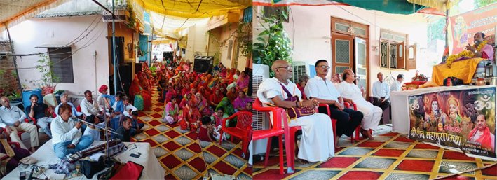 बक्षी गली वट केश्वर् महादेव मंदीर पर श्री शिवपुराण कथा का छठा दिवस का विश्राम 