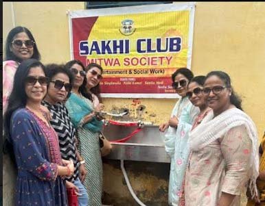 बच्चों के लिये विद्यालय में वाटर कूलर लगाया