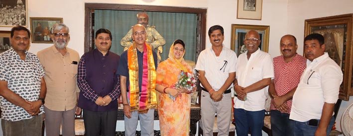 नवनिर्वाचित राजसमंद सांसद महिमा कुमारी मेवाड़ का किया भव्य स्वागत