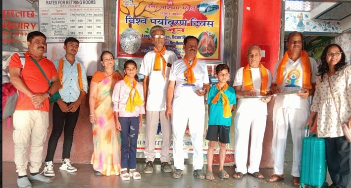 हल्दीघाटी की माटी से तिलक एवं आर सी ए मे पूजन