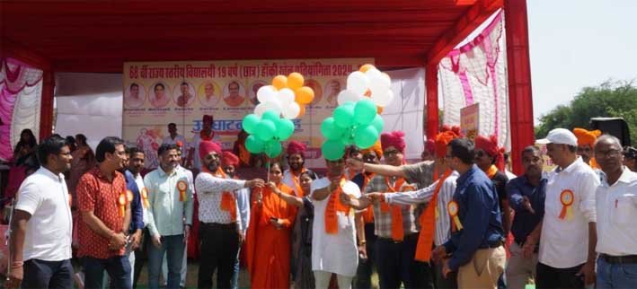 राज्य स्तरीय विद्यालयी 19 वर्ष छात्र हॉकी प्रतियोगिता का शुभारंभ