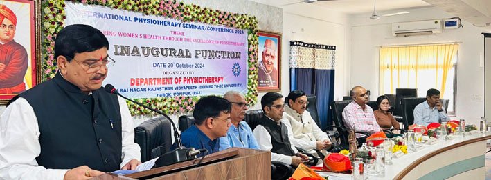 महिलाओं को मानसिक तथा शारीरिक रूप से स्वस्थ रहने में फिजियोथैरेपी की भूमिका अहम – प्रो सारंगदेवोत