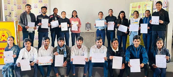 ऐश्वर्या महाविद्यालय ने महात्मा गांधी की पुण्यतिथि पर दी भावभीनी श्रद्धांजलि
