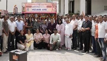 भीलवाड़ा : “व्यर्थ ना फेंको नाली में हम पहुंचाएंगे थाली में” ध्येय के साथ भीलवाड़ा शहर में भोजन रथ का हुआ शुभारंभ