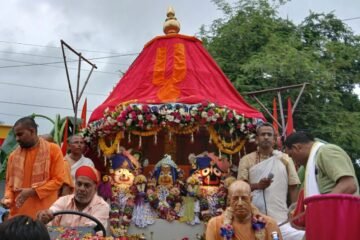 इस्काॅन रथ यात्रा महामहोत्सव मे भक्तो का सैलाब उमडा
