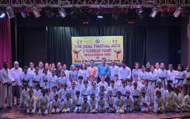 द जील मार्शल आर्ट एंड फिटनेस पॉइंट द्वारा वार्षिक ब्लैक एंड कलर बेल्ट समारोह एवं उत्कृष्ट बालक-बालिका पुरस्कार 2025 का भव्य आयोजन