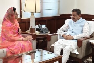 राजसमंद सांसद महिमा कुमारी मेवाड़ की माननीय केंद्रीय शिक्षा मंत्री से मुलाकात, NCERT की इतिहास पुस्तक में गलत चित्रण पर गंभीर चर्चा
