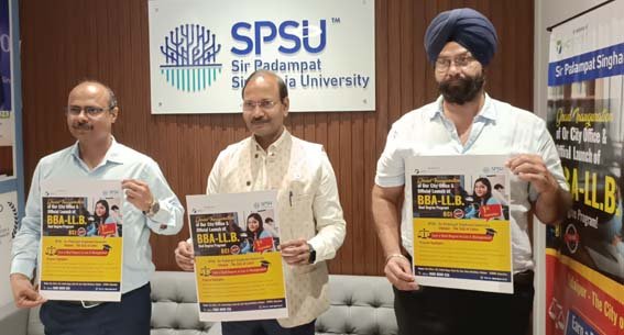 एसपीएसयू कें उदयपुर सिटी ऑफिस के उद्घाटन के साथ ही बीबीए-एलएलबी पाठ्यक्रम का शुभारंभ
