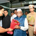 राज्यपाल श्री बागड़े पहुंचे उदयपुर, अधिकारियों ने की अगवानी