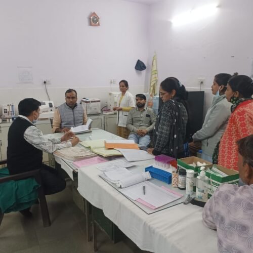 भीलवाड़ा : सीएमएचओ का उप जिला अस्पताल, बिजौलिया में औचक निरीक्षण