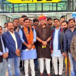 केंद्रीय पर्यटन एवं संस्कृति मंत्री गजेंद्र सिंह शेखावत का डबोक एयरपोर्ट पर भव्य स्वागत