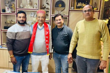 मेवाड़ जनशक्ति दल उदयपुर ने किया केके गुप्ता का सम्मान