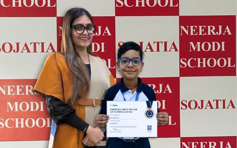 सोजतिया द्वारा संचालित नीरजा मोदी स्कूल के बाल लेखक रुद्रांश मोदी की कृति द विंटर ट्रिप राष्ट्रीय स्तर पर बेस्ट सेलर’
