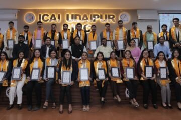 आईसीएआई उदयपुर शाखा ने 28 नए चार्टर्ड अकाउंटेंट्स का किया सम्मान