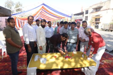 एक शाम नाकोड़ा पाश्र्व भैरव के नाम भक्ति संध्या के लिये हुआ भूमि पूजन,आज लगेगी मेहदी, कल भक्ति संध्या