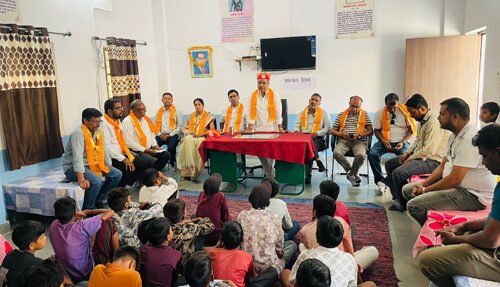 अंबेडकर जयंती पर समरसता का संदेश, प्रश्नोत्तरी एवं स्टेशनरी वितरण कार्यक्रम आयोजित