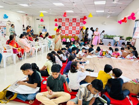 सरगम हॉस्पिटल में पेंटिंग प्रतियोगिता संपन्न , बच्चों में दिखा उत्साह