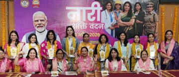 500 महिलाओं एवं युवतियों ने दिया आरएनटी सभागार में ‘सशक्त नारी, सशक्त राष्ट्र’ का संदेश