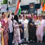 पंचायतीराज चुनाव करवाने की मांग को लेकर कांग्रेस का प्रदर्शन