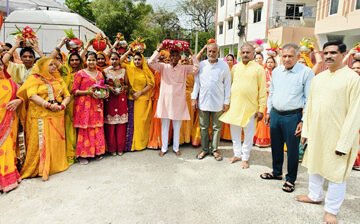 कलश यात्रा के साथ डोरे नगर में रामकथा का शुभारंभ, उमड़े सैकड़ों श्रद्धालु
