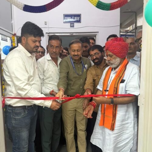 सेटेलाइट चिकित्सालय हिरण मगरी में विधायक ने किया उपकरणों का उदघाटन