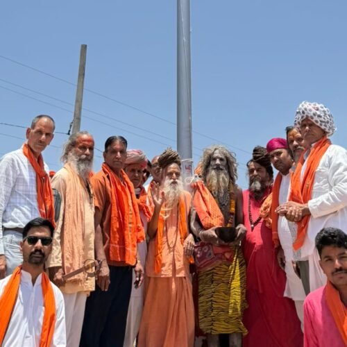 खाम की मादड़ी (मेवाड़) में 51 फीट धर्म ध्वजा रोहण महोत्सव सम्पन्न