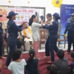 शिविर में आत्म रक्षा प्रशिक्षण के साथ स्वर्ण प्राशन संस्कार भी हुआ