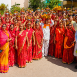 कलश यात्रा के साथ गोकुल विलेज में संगीतमय श्रीमद् भागवत कथा का भव्य शुभारंभ