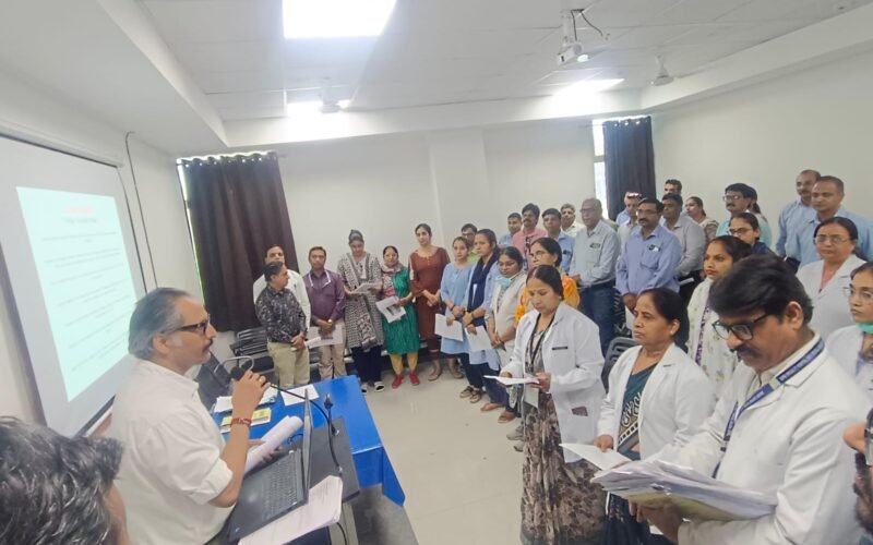 सुपर स्पेशलिटी चिकित्सालय में फायर सेफ्टी प्रशिक्षण
