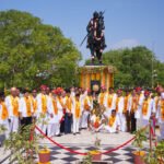 जपूत महासभा संस्थान ने ढोल-नगाड़ों की थाप पर निकाली वाहन रैली, मोती मगरी पर महाराणा प्रताप को किया नमन
