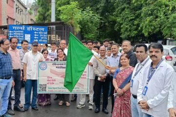 अंगदान संजीवनी जागरूकता रैली में विद्यार्थियों ने लिया अंगदान का संकल्प