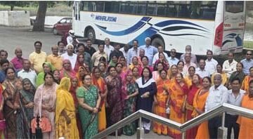 श्री सेन वरिष्ठ नागरिक मंडल के 80 सदस्यों की एक दिवासीय तीर्थ यात्रा संपन्न