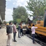 एलिवेटेड रोड के आसपास प्रगतिरत पेचवर्क कार्य का निगम उपायुक्त ने किया औचक निरीक्षण