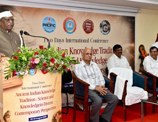 सम्पूर्ण जगत में प्राचीन भारतीय ज्ञान पर शोध व अध्ययन आवश्यक – राज्यपाल श्री हरिभाऊ बागड़े