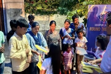 बारिश में जरूरतमंद बच्चों का सहारा बना उदयपुर लेकसिटी राउण्ड टेबल 206