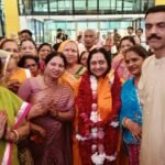 पूजनीया रासेश्वरी देवी का उदयपुर आगमन पर भव्य स्वागत, जन्माष्टमी पर आज विशेष कार्यक्रम