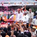 सीएम भजनलाल शर्मा ने उदयपुर में किया रोड शो, उमडे भाजपा कार्यकर्ता