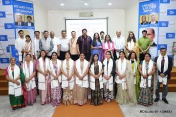 रोटरी क्लब उदयपुर ने 22 शिक्षकों को किया नेशन बिल्डर सम्मान से सम्मानित