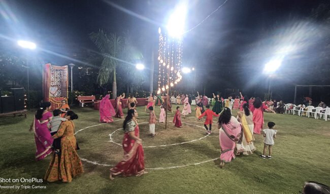 एक बटा गोवर्धन विलास पार्क में पहली बार तीन दिवसीय गरबा महोत्सव का शुभारंभ