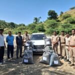 बेकरिया पुलिस की बड़ी कार्रवाई: क्रेटा कार से 130 किलो से अधिक अवैध अफीम डोडा चूरा जब्त