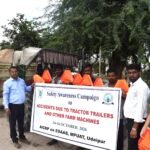 एमपीयूएटी में ट्रैक्टर-ट्रेलर दुर्घटनाओं की रोकथाम हेतु एसएमवी एम्बलेम अभियान शुरू