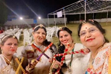 शरद पूर्णिमा पर सहस्त्रबाहु नारी शक्ति ने श्री कृष्णा वाटिका में रचाया भव्य डांडिया रास