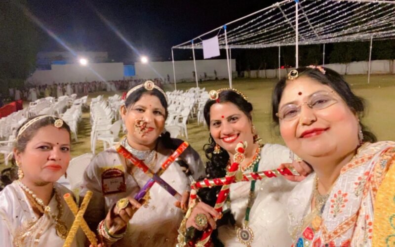 शरद पूर्णिमा पर सहस्त्रबाहु नारी शक्ति ने श्री कृष्णा वाटिका में रचाया भव्य डांडिया रास