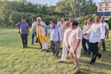 निम्बार्क कॉलेज में भूमि पूजन के साथ रामलीला मंच निर्माण शुरू, 9 से गूंजेगी श्रीराम कथा